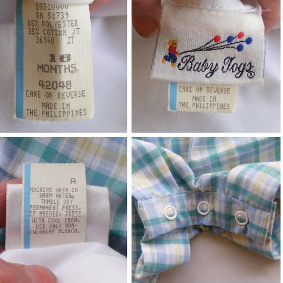 NWOT Baby Togs Outfit, 18mo, Vintage, 4 pieces, Blue/white, Shorts - Picture 10 of 13